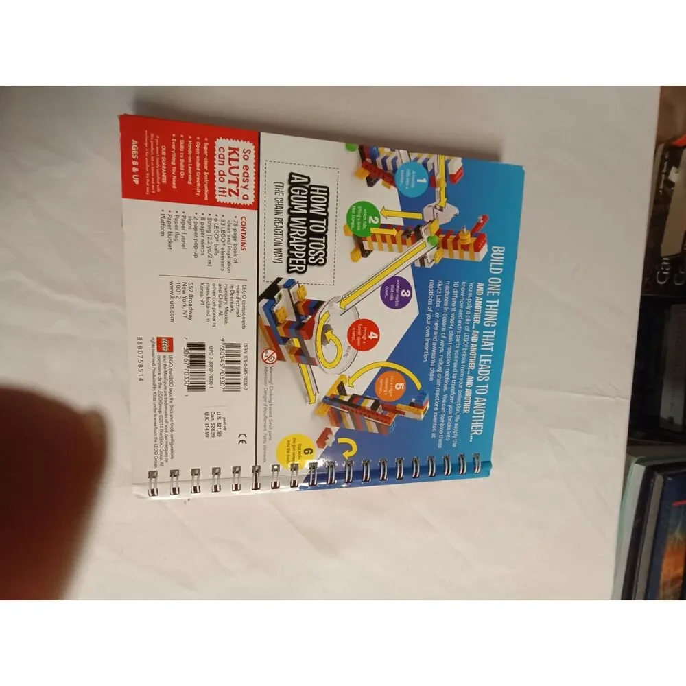 Lego Chain reactions klutz kit design build New in box